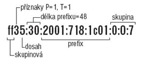 Obrázek 2: Příklad skupinové adresy s příznakem P (převzato z [1]) 4 Skupinové adresy pro SSM (Source Specific Multicast) Tyto adresy slouží k přenosům z jednoho zdroje skupině příjemců.