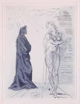 Salvador Dalí (1904 1989) L Enfer 2, Chant 26 mědirytina, 1960, 27 x 20 (33 x 26) cm, č. 130/165, B.K.F.