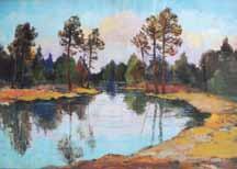 Jaroslav Černý (1904 1984) Růžová oblaka olej, karton, 24,5 x 51 cm,
