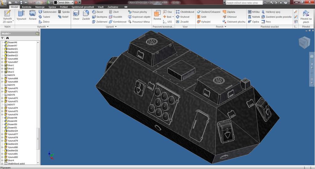 FSI VUT BAKALÁŘSKÁ PRÁCE List 17 2.3 Modelování součástí v softwaru Inventor Před zhotovením virtuálního prototypu každé součásti je důležité promyslet systém modelování.