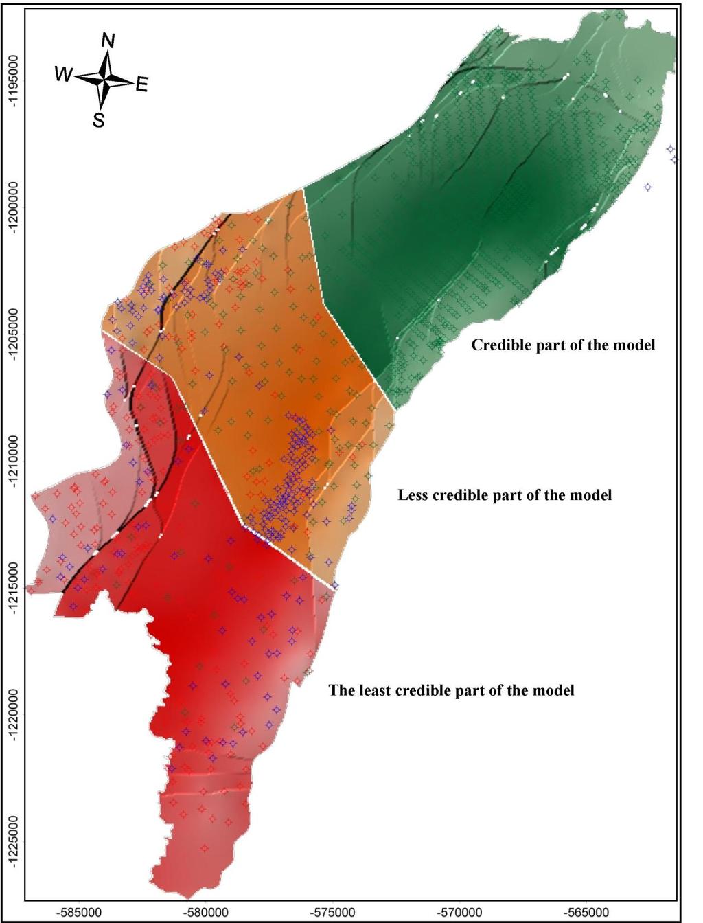 19 Fig. 3 Drills and the Dubňany Seam model in the Moravian Central Depression classified according to credibility.