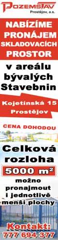 : 737 421 421 Pronajmu garáž na S. svobody, voda, el.tel.: 775 758 775 Pronajmu dlouhodobě novou zděnou garaž v Pv, na sídlišti Hlučela- -kpt. Jaroše. Tel.