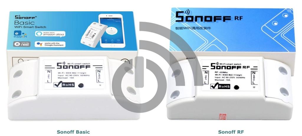 Sonoff Basic Chytrý Wi-Fi vypínač ovládaný telefonem Sonoff RF Chytrý Wi-Fi vypínač ovládaný telefonem + 433MHz ovladačem Záruční a pozáruční