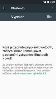 Bluetooth - Zap./Vyp. Nastavení. Vyberete možnost Bluetooth. 3.