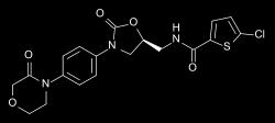 Rivaroxaban rivastigmín (S)-{3-[α-(dimetylamino)etyl]-fenylkarbamát, C 14 H 22 N 2 O 2 (rivastigmin), C 14 H 22 N 2 O 2 C 4 H 6 O 6, [rivastigmínhydrogén-(2r,3r)-tartrát], M r 250,34;