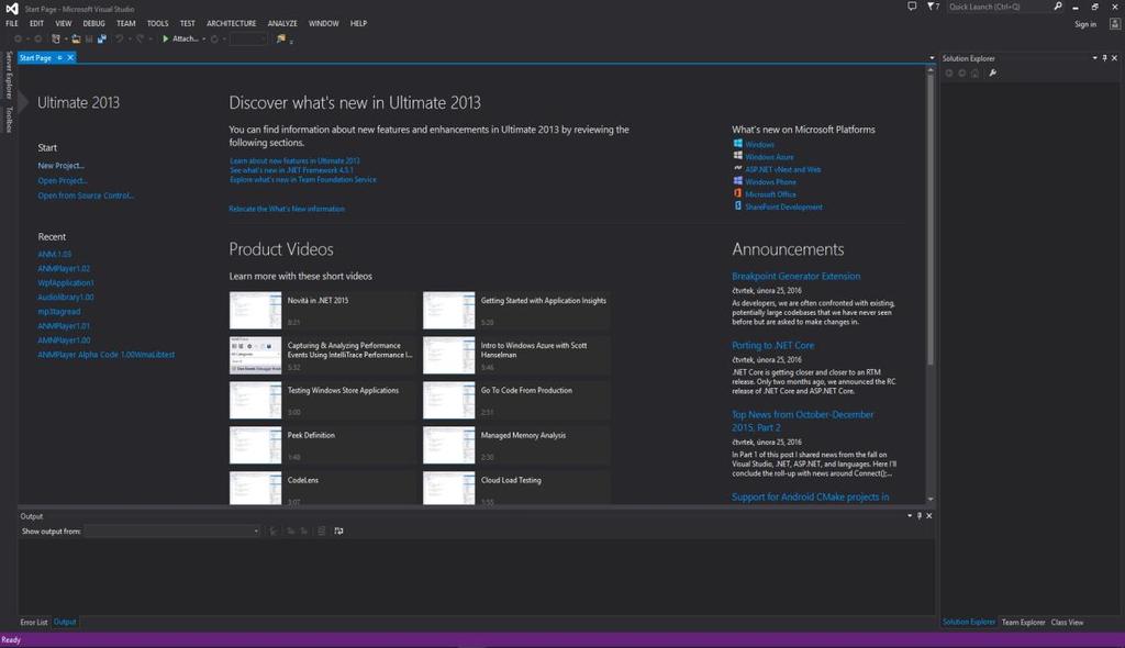 SŠIEŘ Rožnov pod Radhoštěm 17 5 SOFTWARE PRO VÝVOJ V JAZYCE C# 5.1 Microsoft Visual Studio Je vývojové prostředí od firmy Microsoft, jež se autor rozhodl využít při tvorbě aplikace.