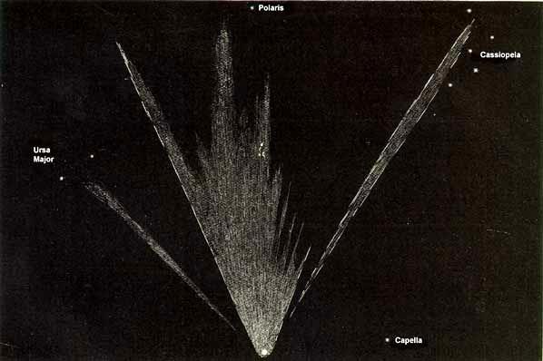 Kometa a historie Fyzikální vlastnosti 1755 Immanuel Kant, komety jsou složené z nějaké těkavé látky, jejíž vypařování způsobuje jejich zářivý vzhled v blízkosti perihelu 1836 Friedrich Wilhelm