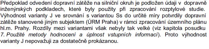 Pochybnosti veřejných institucí o dopravně