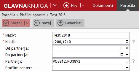 3. Dodano je novo poročilo na meniju Poročila Kumulative Prihodki/Odhodki po PRFC-jih, kjer so kumulativno po mesecih in kotnih prikazani odhodki in prihodki (slika spodaj)