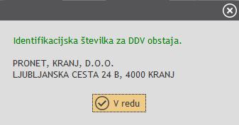 KNJIGA POŠTE 1. Na vnosni maski dokumenta v knjigi»prejetih«in»izdanih«dokumentov je dodano novo polje»id št.