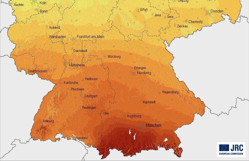 výjimkou jižního Německa) podobné solární soustavy