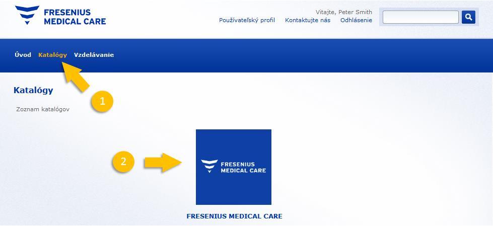 Vnútri katalógu Fresenius Medical Care nájdete firemný podkatalóg FMC Corporate s