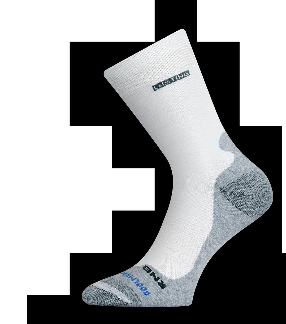 + C 0 F IRM running sock containing 9% LENZING PROFILEN, which offers the lowest coefficient of friction,