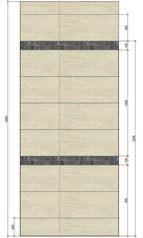 Alpstone Black lapp / 2 dekorační lišta Panel č.