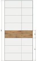 Panely obsahují: Obklad, obklad s imitací dřeva. Bílá lesk / dřevo šedobílá Panel č.: SH26 Dlažba: Faro šedobílá Příplatek: 600 Kč Bílá lesk / dřevo béžovošedá Panel č.