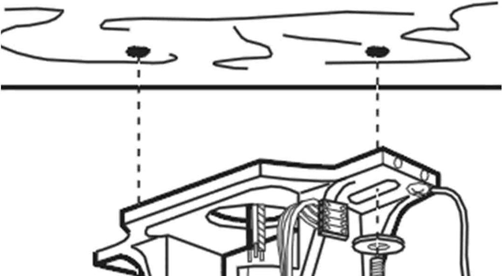 Krok 2 a 3 Odstraňte šrouby a hvězdicové podložky z montážních otvorů (1) v ochranném krytu. Uvolněte (ale neodstraňujte) šrouby v drážkách (2) ochranného krytu.