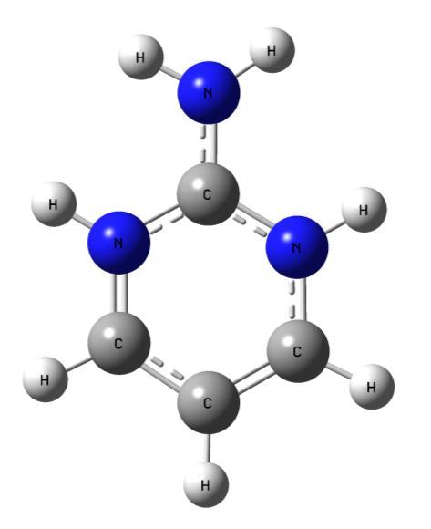 2-Aminopyrimidin (AMP) 2-Aminopyrimidin je heterocyklická aromatická sloučenina (viz obrázek 2).