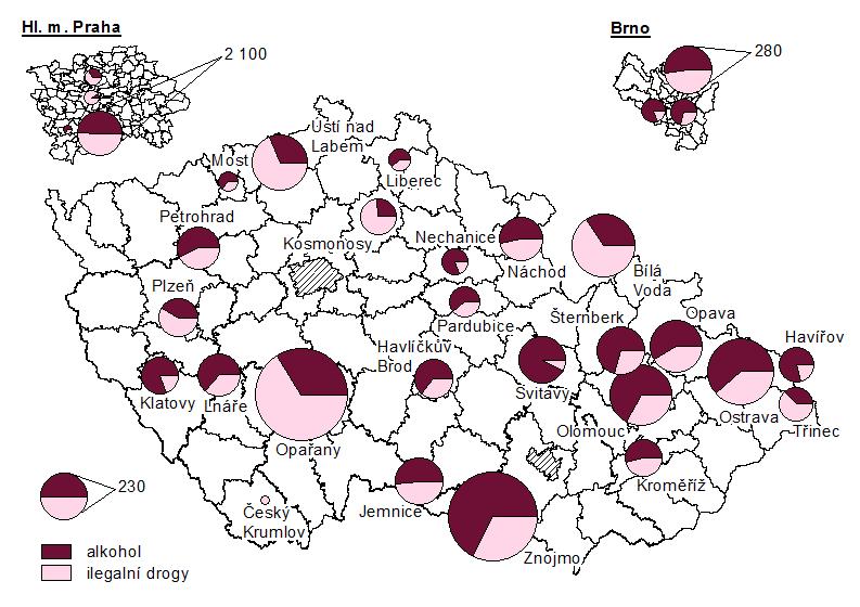 100% 90% 80% 70% 60% 50% 40% Graf 3: Struktura detoxifikovaných pacientů podle jednotlivých návykových látek v letech 2010 2013 jiné psychoakt.