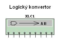 Stejně jako u předchozích přístrojů lze logický konvertor po vložení na pracovní plochu otáčet (např. o 90 ). Přístroj má celkem 9 vývodů.