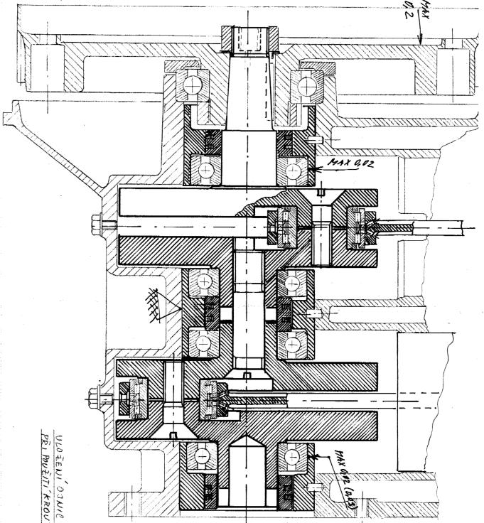 Uložení ojnic a klikového hřídele při použití kroužkových labyrintů,- Speichern Pleueln und Kurbelwelle mit dem Labyrinth-Ring strana :6- AERO 30,50 Tolerance pro opravy motorů AERO,- Toleranzen fur