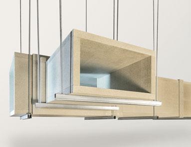 Vedle zařízení pro ventilaci jsou materiály používány na konstrukce pro odsávání kouře, ochranu ocelových prvků nosníků a sloupů, případně na ochranu stropních a stěnových konstrukcí.