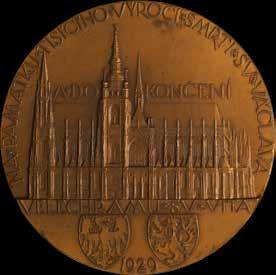 Víta Bronze medal 1929 Completion of the construction of St. Vitus Cathedral J.