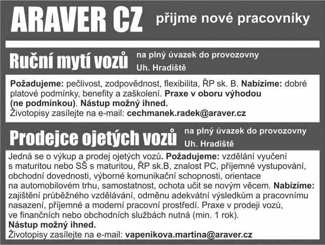 Pest Control Chemical s.r.o., Uh. Brod. T: 777 885 241, kosinkapodoli@gmail.com, www.stoppest.cz K2016/398 Přijmeme ihned, tesaře, pokrývače. Tel.: 736 772 853 K2016/424 Výr. a obch.