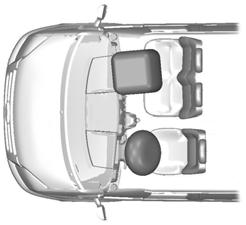 Ochrana cestujících PRINCIPY FUNKCE irbagy UPOZORNĚNÍ Žádným způsobem neupravujte přední část vozidla. Mohlo by to nepříznivě ovlivnit odpálení airbagů. Původní text podle ECE R94.01: Vážné nebezpečí!