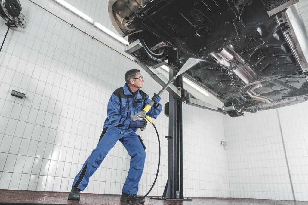 Vzduchem/vodou chlazený motor Šetří sílu a čas: Vysokotlaká pistole EASY!Force a rychlospojky EASY!