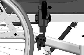 Přítlačná brzda - uživatel Zajištění brzd K zajištění vozíku proti nechtěnému rozjezdu obě