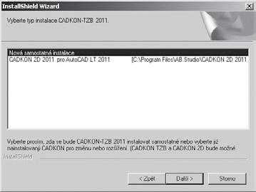 Aktualizace starší verze v rámci CADKON Subscription Programu Pokud obdržíte v rámci platného CADKON Subscription Programu aktualizaci CADKONu-2D (odkaz na stažení nové verze z www, příp.