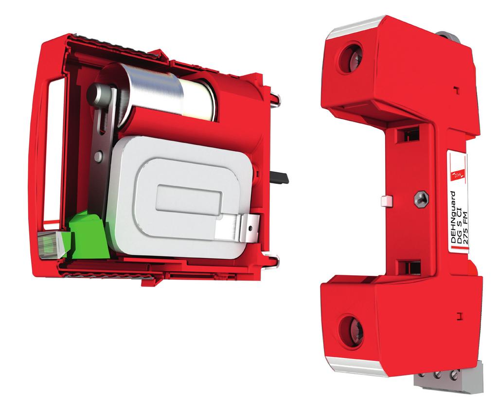 DEHNguard CI pro aplikace 0/400 V DEHNguard CI: Modulární svodič s integrovaným předjištěním Modulární svodiče přepětí DEHNguard