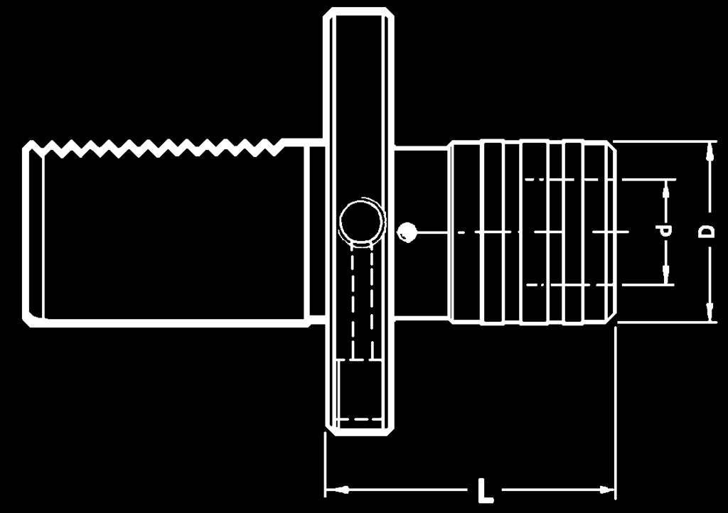Tvar E4, s válcovým upnutím pomocí upínací kleštiny Označení Rozsah upínání d1 h1 l2 l1 d3 VI 20 ER16 426E 1-10 20 23 16 50 446036 2016 80, VI 20 ER25 430E 2-16 20 23 50 16 50 446036 2025 80, VI 20