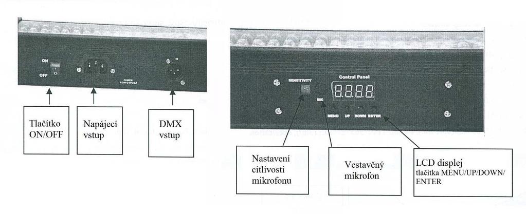 Segmenty reflektoru: LED light bar je v