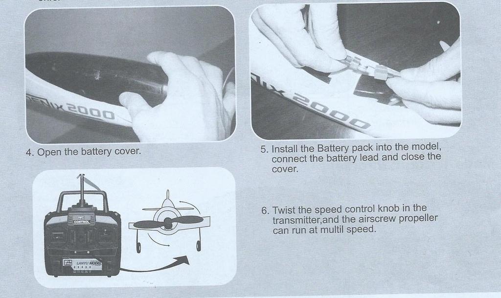 4. Open the battery cover otevřete kryt baterie 5.
