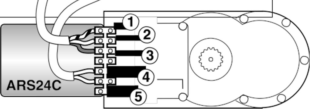 Červený kabel: motor (24Vdc) Pomocí PUL1, PUL2, PUL3, PUL4