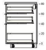 vestavná chladnička/mraznička A+ 193/79 l 30221458 METOD odvětrávaný sokl nerezavějící ocel 60 cm 20204647 UTRUSTA panty 95 8 990, 1 8 990, 100, 1 100, 150, 3 450, 8 50205626