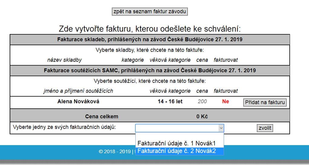 fakturováni. Kliknutím na tlačítko Přidat na fakturu.