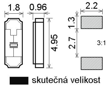 novinka! KX - 327XS 20, -0.034 ± 0.006 ppm / K 2 6 ~ 12.5 pf 2.0 pf max 1 W pøesnost CL prac.