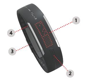 TOTO JE VÁŠ POLAR LOOP CRYSTAL 1. Display 2. Dotykové tlačítko 3.