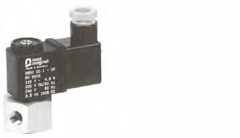 EVPT 4 TŘÍCESTNÝ ELEKTROMAGNETICKÝ VENTIL přímo ovládaný G 1/8 - G 1/4 THREE-WAY SOLENOID VALVE directly controlled G 1/8 - G 1/4 TYP - Objednací Jmenov. světlost v Jmenov.