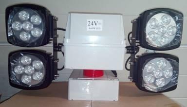 ovladač, svítivost 20 000LM, úhel svitu 90 2x dálkový ovladač, svítivost 26