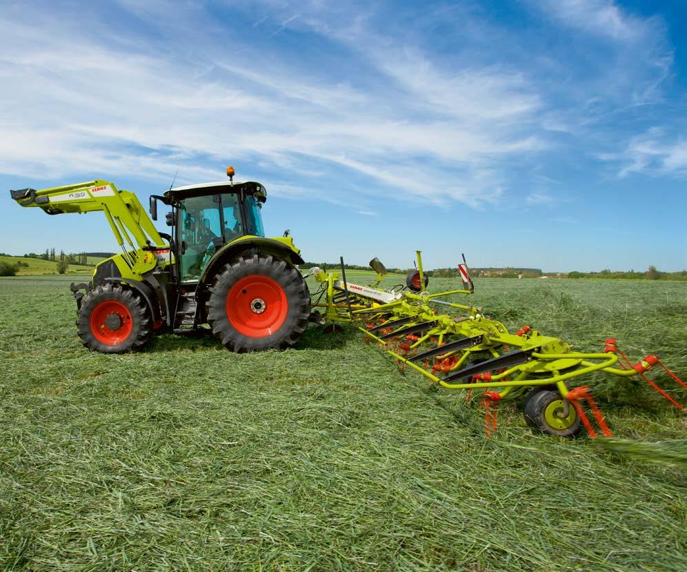 Stále na trati díky hydraulickému systému CKL. Pro klidný běh bylo VOLTO 1100 vybaveno hydraulickým a bezúdržbovým systémem zavěšení CLAAS.