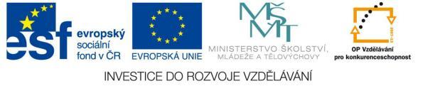 Výukový materiál zpracován v rámci projektu EU peníze školám Registrační číslo projektu: CZ.1.07/1.4.00/21.