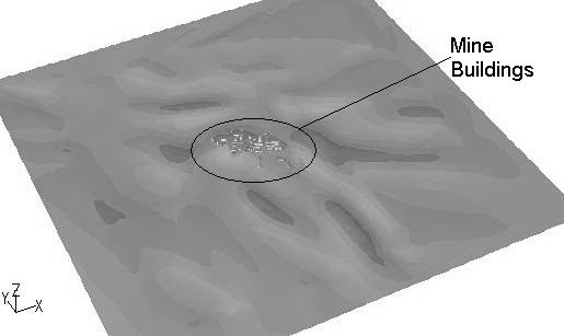 Z tohoto důvodu byla pro simulace využita mapa v GIS formátu, jejíž součástí byly také všechny významné budovy. Rozměr mapy byl 4,3 x 4,3 km.