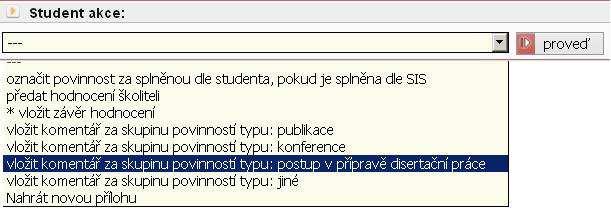 (a) Průběh studia Průběh studia resp. průběžné plnění IS plánu je možné zhodnotit v závěrečném hodnocení, není na to samostatný komentář.