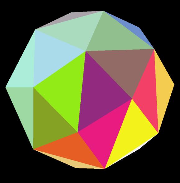 mod){glcolor3f(a/(float)n,b/(float)a,c/(float)b); glvertex3f(x[a],y[a],z[a]); glvertex3f(x[b],y[b],z[b]); glvertex3f(x[c],y[c],z[c]);} Obr.