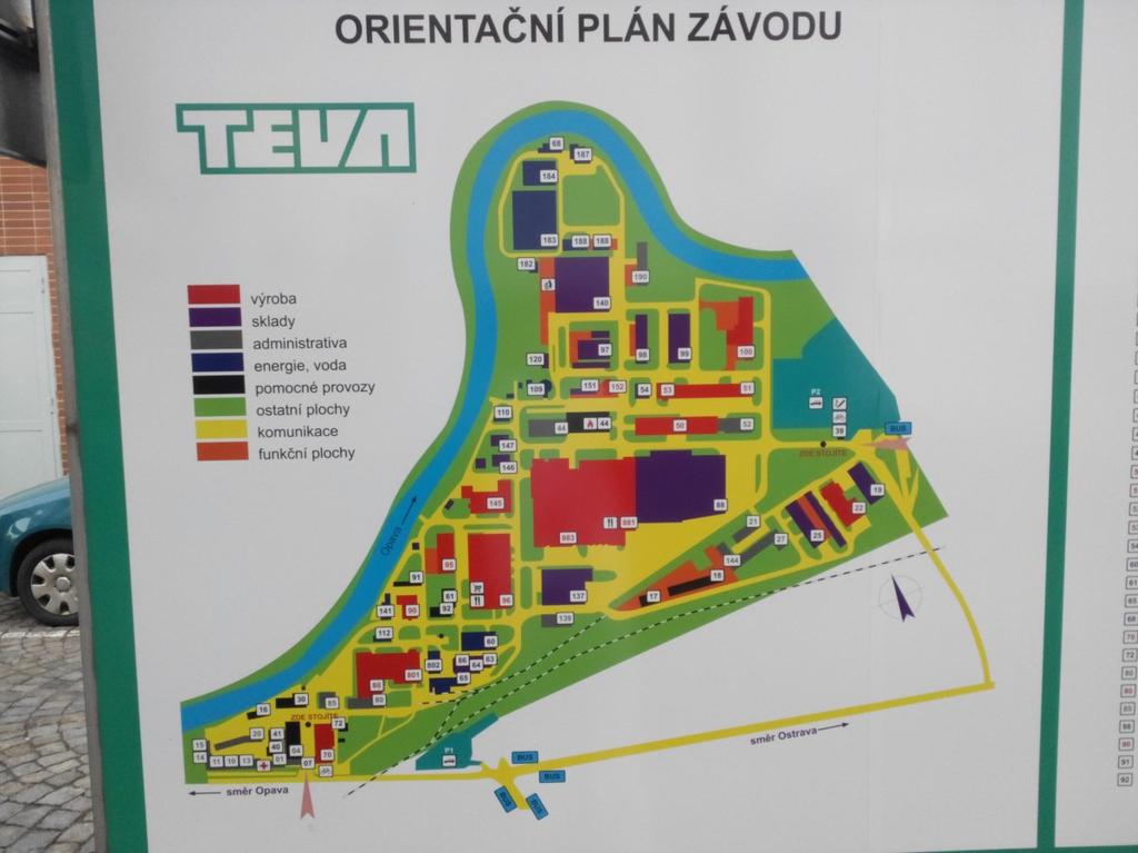 4 Poloprovoz chemie Poloprovoz chemie (objekt 70.) se nachází v jižní části výrobního areálu Teva Czech Industries s.r.o. v Opavě - Komárově, který se zabývá farmaceutickou výrobou (léčiva, substance, potravinové doplňky, apod.