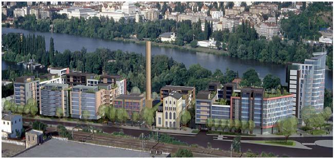 6.4.5 POLYFUNKČNÍ DOMY ZLATÝ LIHOVAR Developer: SPV ze skupiny Ručitele Počet bytů: 545 bytů Realizace: Připravovaný projekt Obchodních ploch: 3600 m 2 Stav: Dokončeno 0 % (nezahájeno) Prodáno: 0 %