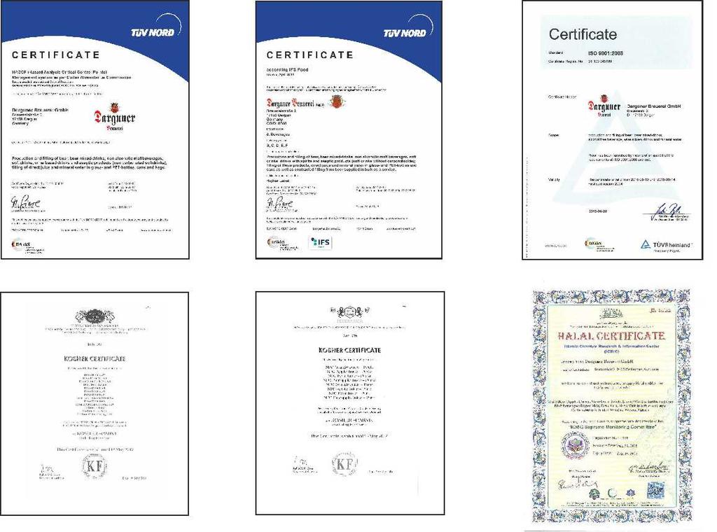 Certifikáty Certifikát HACCP Certifikát IFS Certifikát ISO